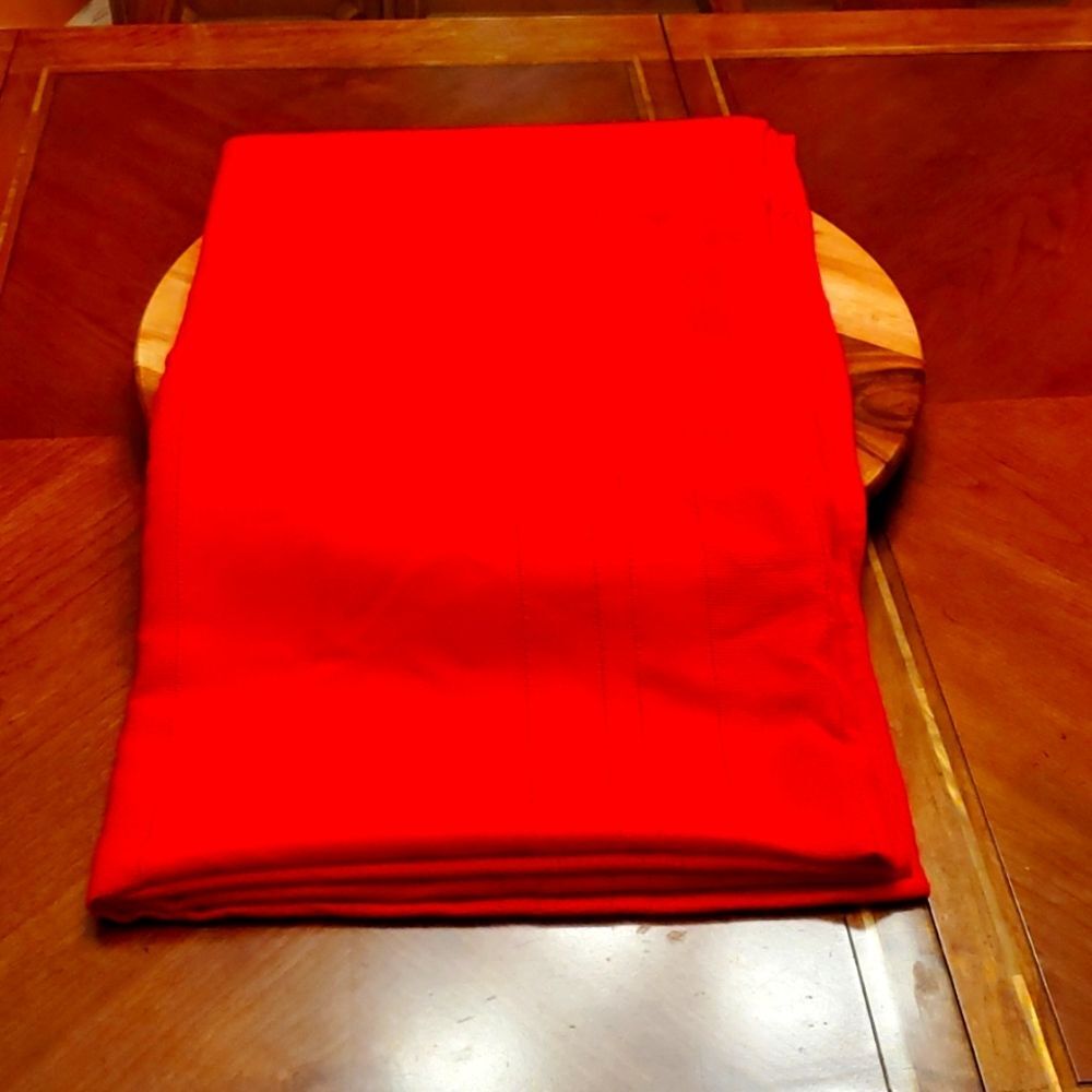 Red Tablecloth  82" X 55